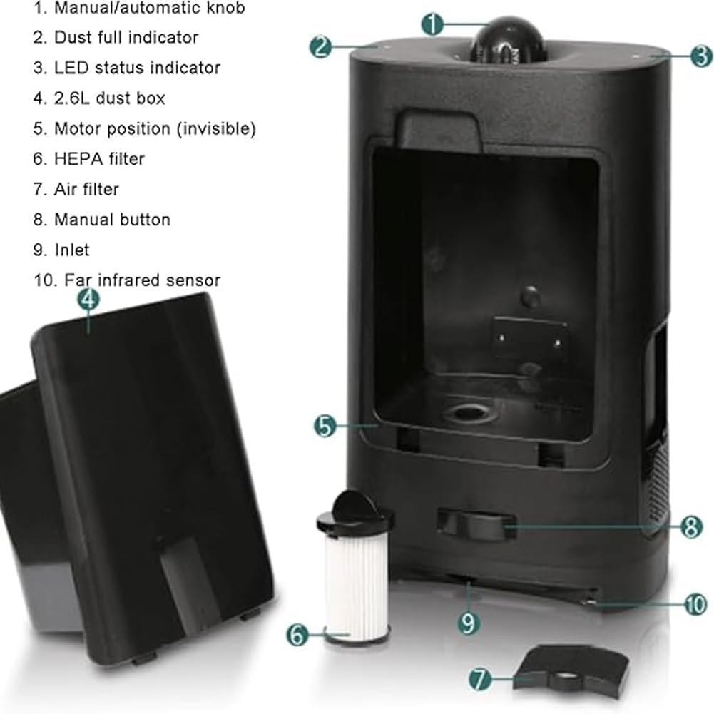 Berührungsloser Staubsauger, 1400W, 2,7L, für Tierhaare