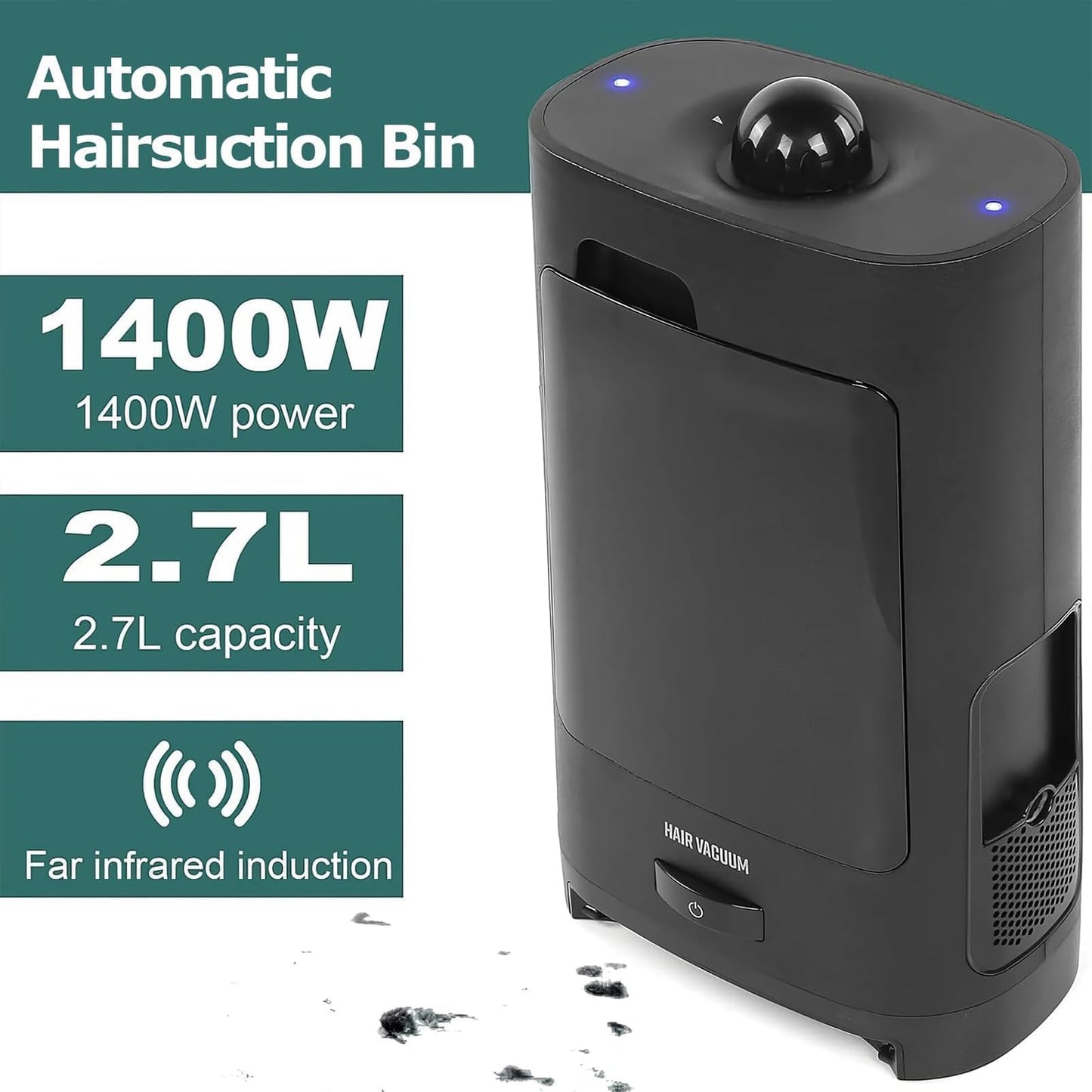 Berührungsloser Staubsauger, 1400W, 2,7L, für Tierhaare