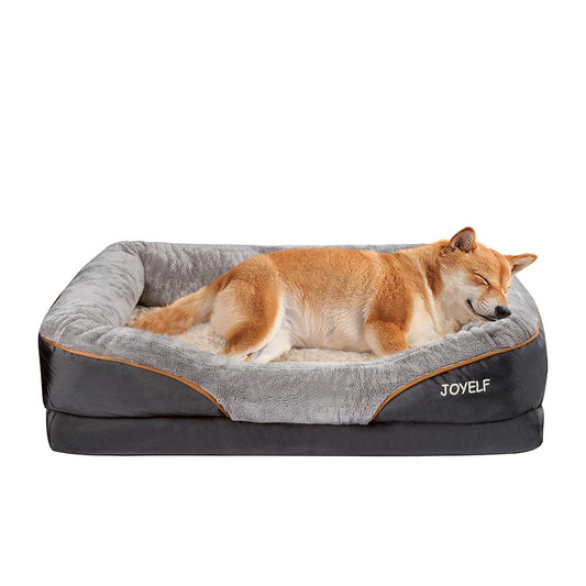 Orthopädische Hundebett, waschbar, mit Quietschspielzeug