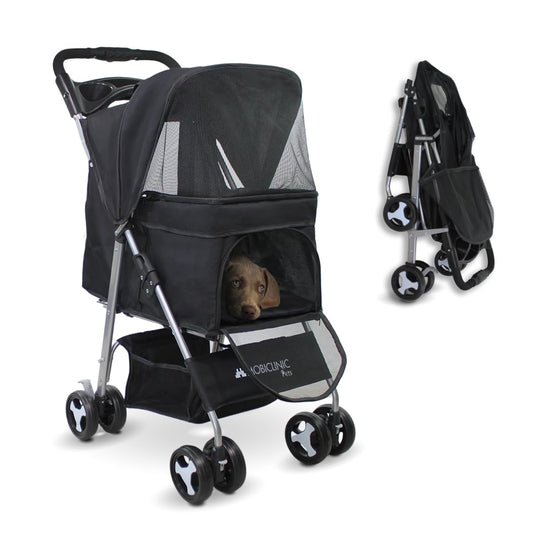 Hundewagen faltbar, bis 15 kg, schwarz