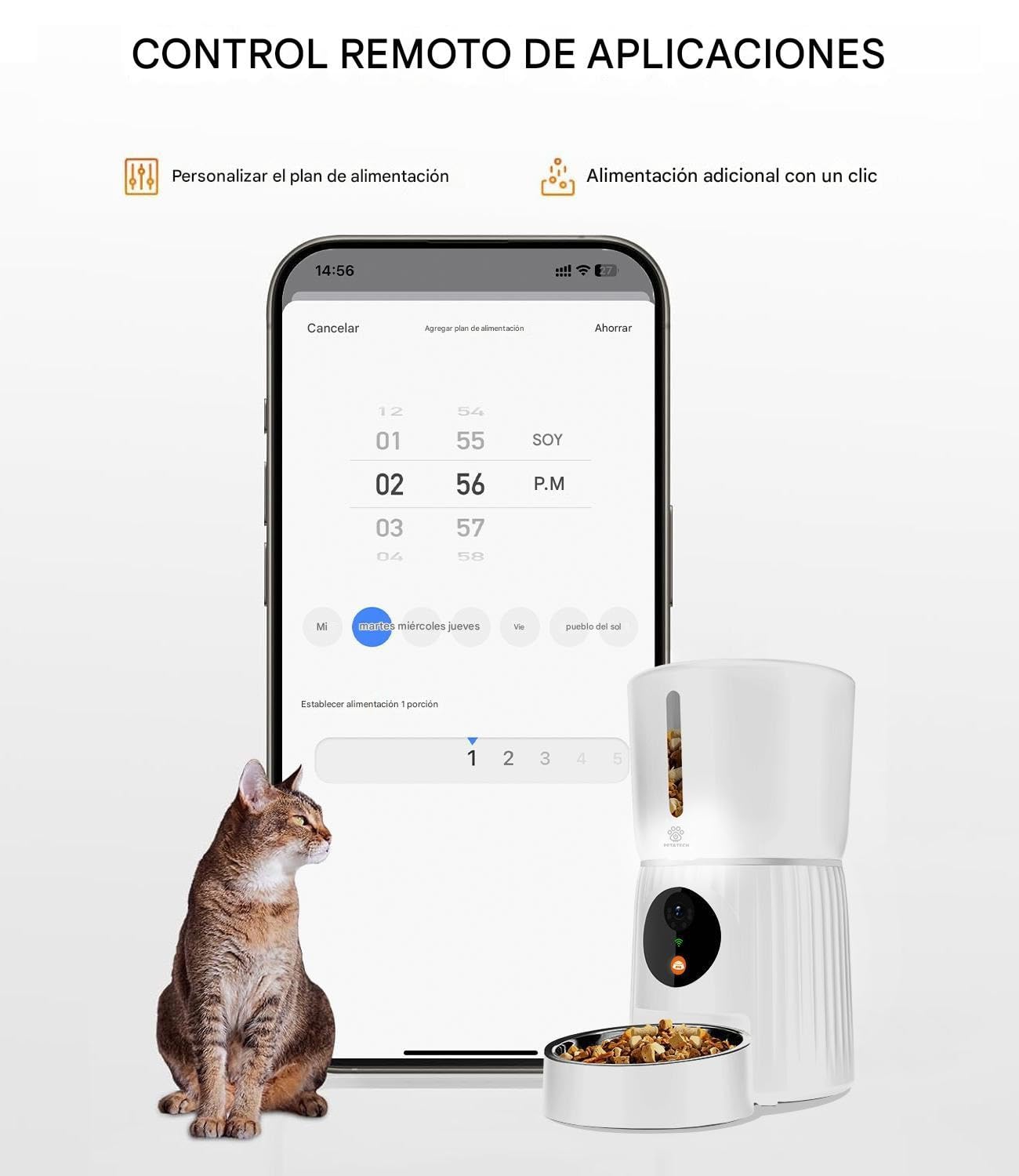 Automatischer Futterautomat, 4L, mit Kamera, WiFi