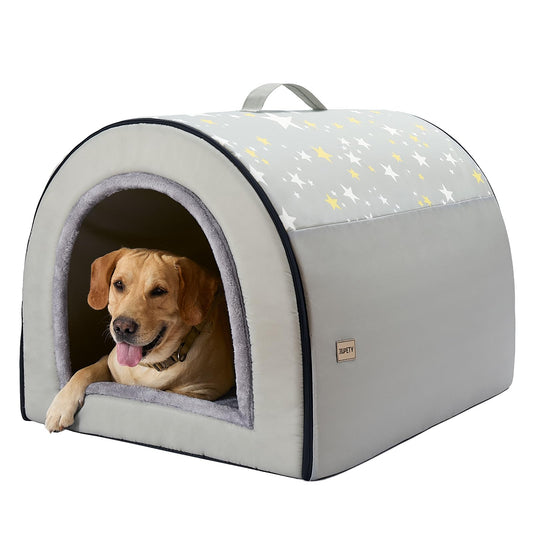 Hundehöhle 2-in-1, grau, 99x81x71 cm