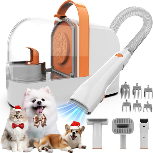 Hundefriseurset mit Staubsauger, 12000Pa, 4-teilig