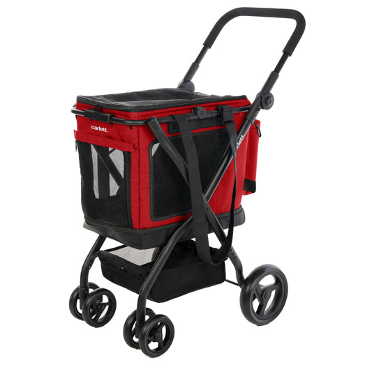 Hunde-Transportwagen 3-in-1, rot