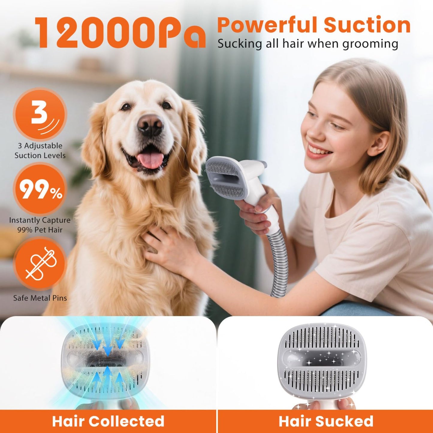 Staubsauger für Tierhaare, 12000Pa, 2,5L