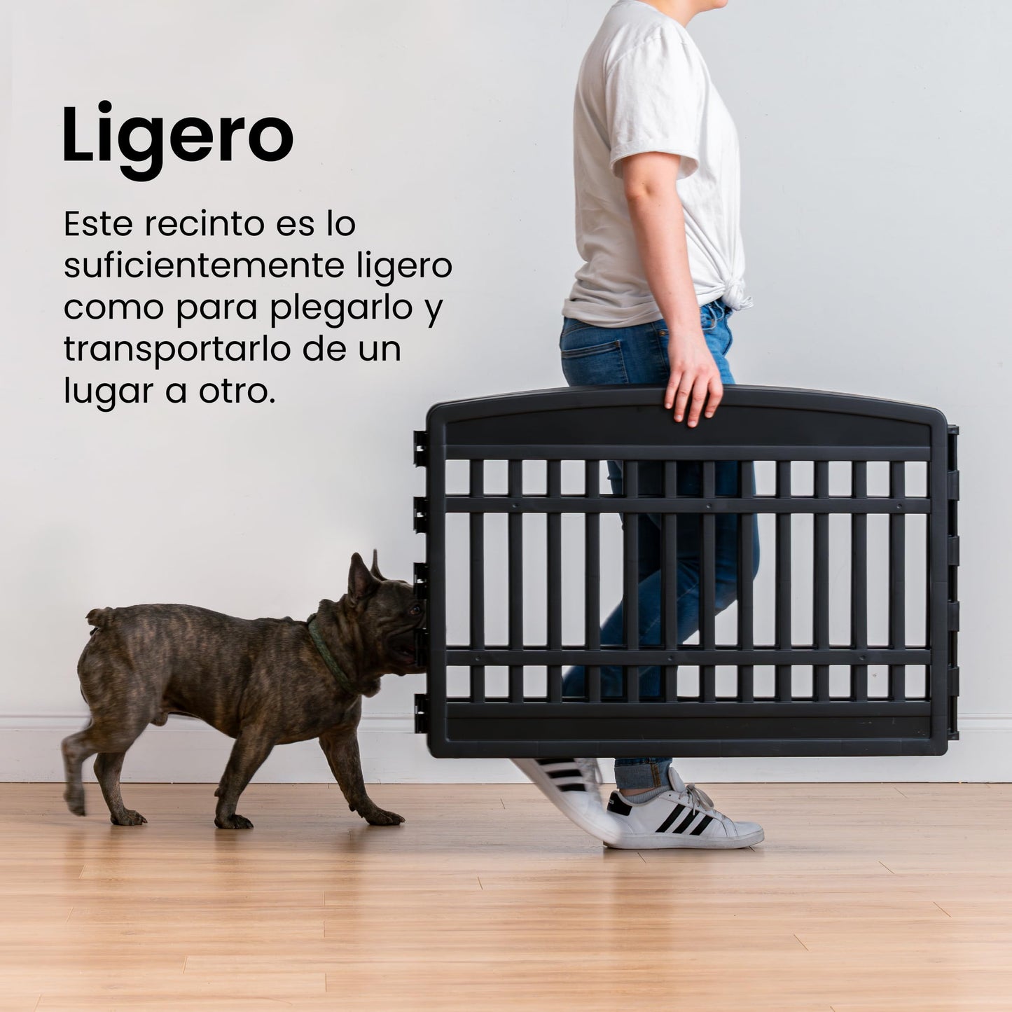 Hundegitter 8-tlg, 90 cm hoch, grau