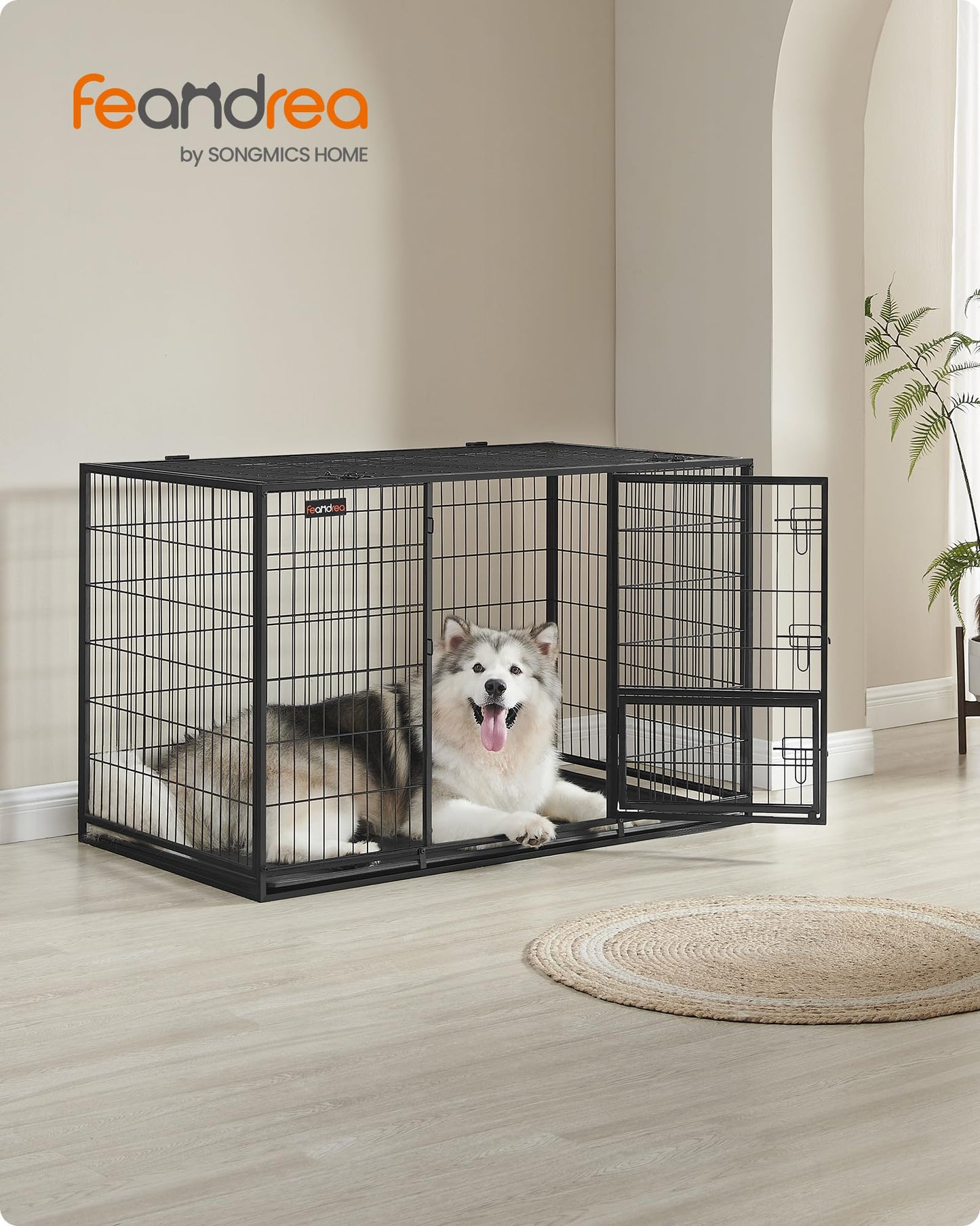 Hundebox XXL, schwarz, 139x79x87 cm